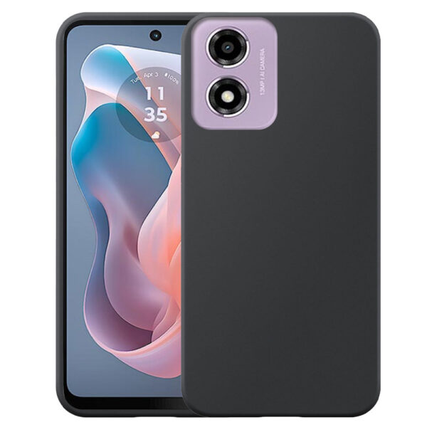 Motorola Moto G Play 2024 telefoonhoesje siliconen zwart