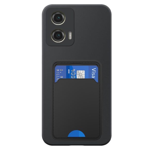Motorola Moto G Stylus 5G 2024 telefoonhoesje siliconen zwart (2)_met pasjeshouder zwart TPU (2)