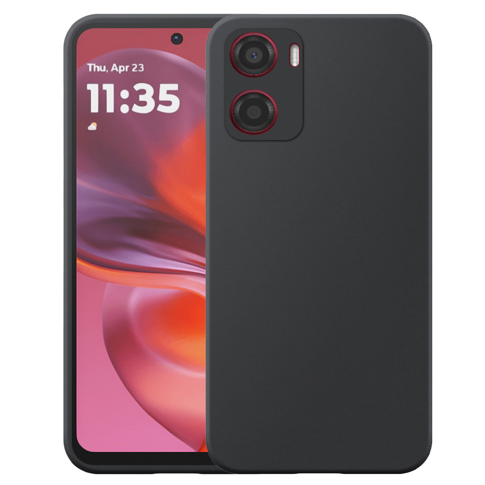 Motorola Moto G05-E15 telefoonhoesje siliconen zwart
