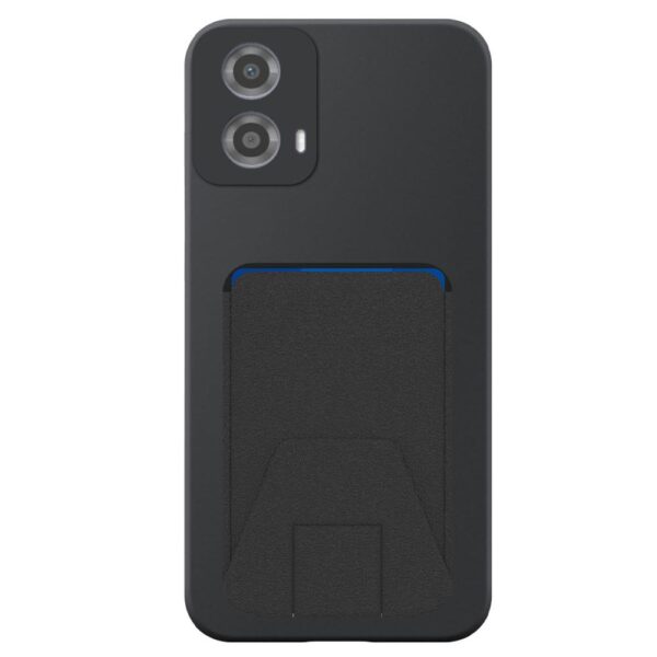 Motorola Moto G34-G45 telefoonhoesje siliconen zwart (2)_met verstelbare leren pasjeshouder