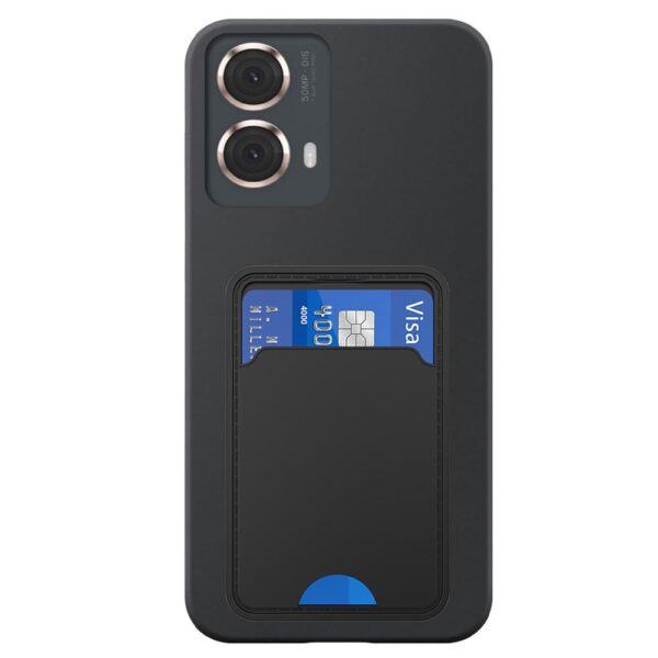 Motorola Moto G35 telefoonhoesje siliconen zwart (2)_met pasjeshouder zwart TPU (2)