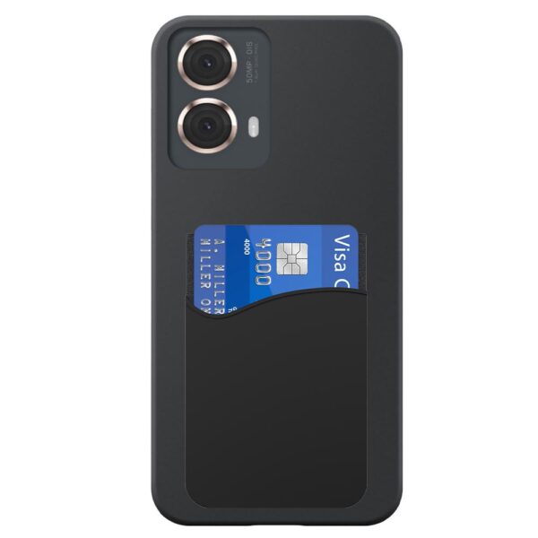 Motorola Moto G35 telefoonhoesje siliconen zwart (2)_met pasjeshouder zwart siliconen (2)