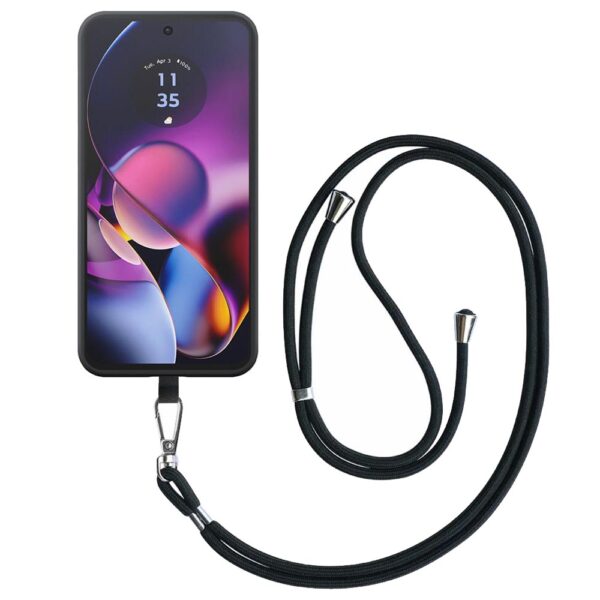 Motorola Moto G54-G54 Power-G64 telefoonhoesje siliconen zwart (1)_met afneembaar koord