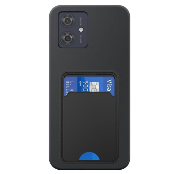 Motorola Moto G54-G54 Power-G64 telefoonhoesje siliconen zwart (2)_met pasjeshouder zwart TPU (2)
