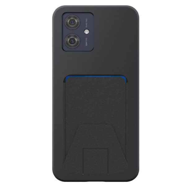 Motorola Moto G54-G54 Power-G64 telefoonhoesje siliconen zwart (2)_met verstelbare leren pasjeshouder