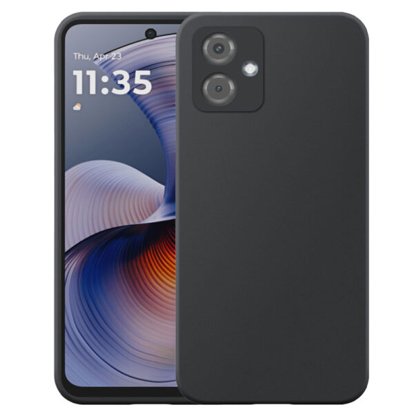 Motorola Moto G55 telefoonhoesje siliconen zwart