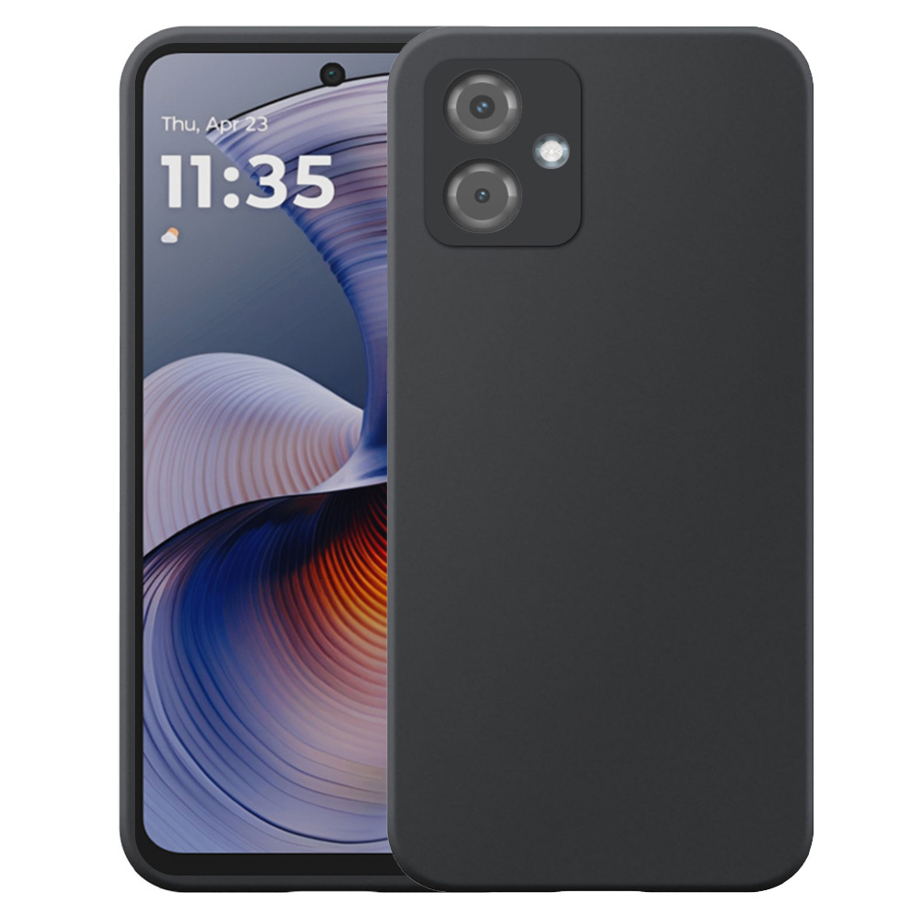 Motorola Moto G55 telefoonhoesje siliconen zwart