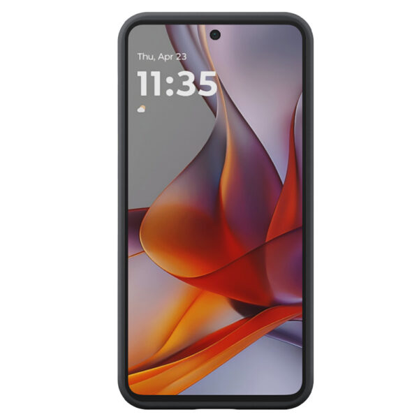 Motorola Moto G75 telefoonhoesje siliconen zwart (1)