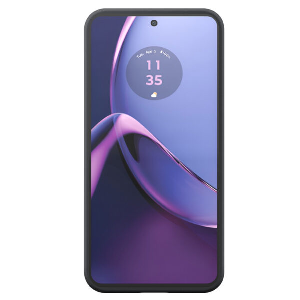 Motorola Moto G84 telefoonhoesje siliconen zwart (1)