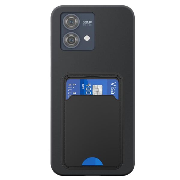 Motorola Moto G84 telefoonhoesje siliconen zwart (2)_met pasjeshouder zwart TPU (2)