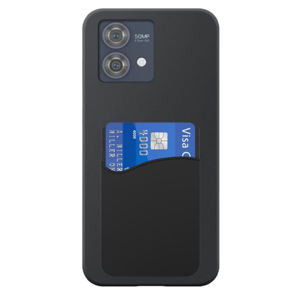 Motorola Moto G84 telefoonhoesje siliconen zwart (2)_met pasjeshouder zwart siliconen (2)
