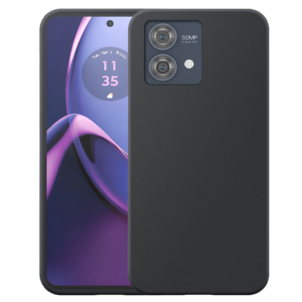 Motorola Moto G84 telefoonhoesje siliconen zwart