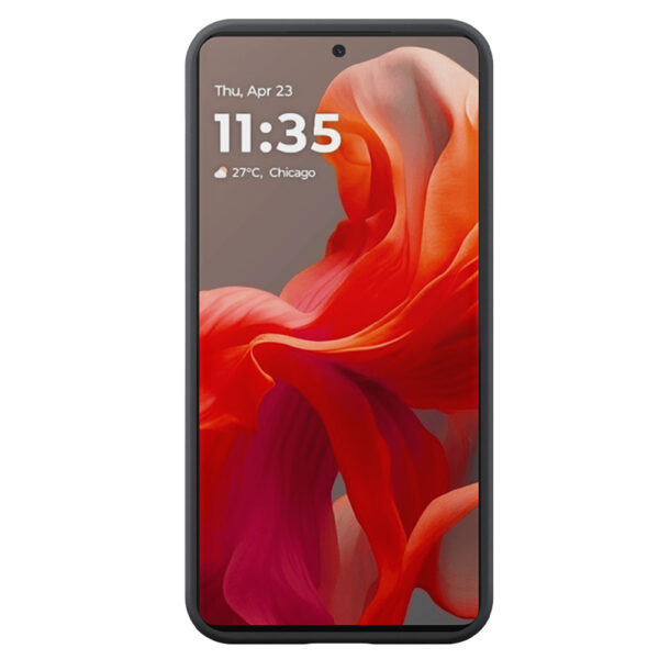 Motorola Moto G85 telefoonhoesje siliconen zwart (1)