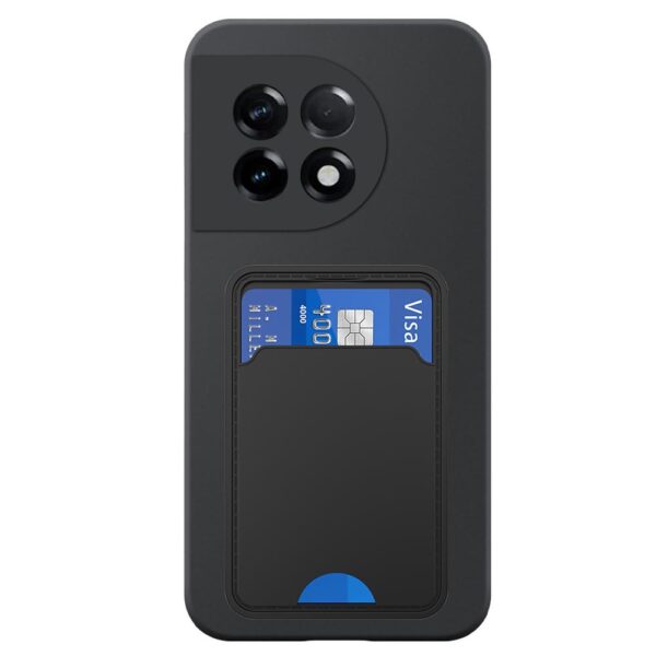 OnePlus 11R telefoonhoesje siliconen zwart (2)_met pasjeshouder zwart TPU (2)