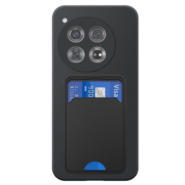 OnePlus 12 telefoonhoesje siliconen zwart (2)_met pasjeshouder zwart TPU (2)