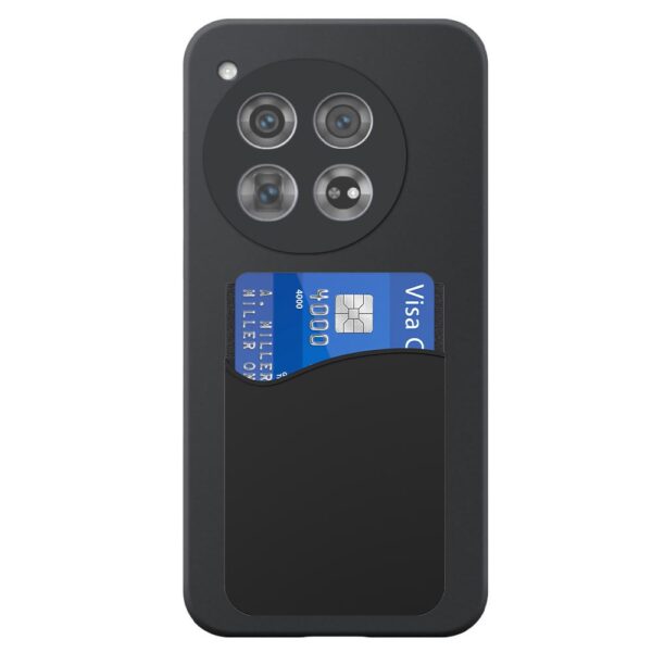 OnePlus 12 telefoonhoesje siliconen zwart (2)_met pasjeshouder zwart siliconen (2)