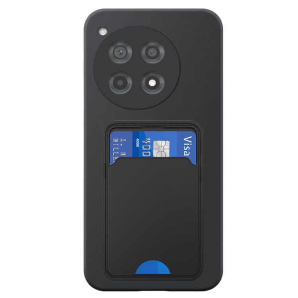 OnePlus 12R telefoonhoesje siliconen zwart (2)_met pasjeshouder zwart TPU (2)