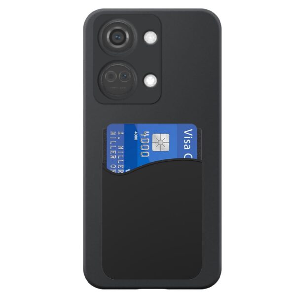 OnePlus NORD 3 telefoonhoesje siliconen zwart (2)_met pasjeshouder zwart siliconen (2)