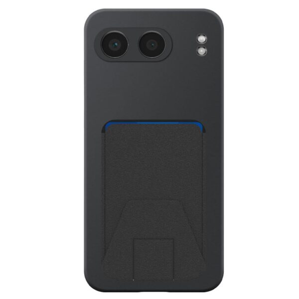 OnePlus NORD 4 telefoonhoesje siliconen zwart (2)_met verstelbare leren pasjeshouder