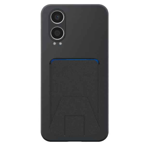OnePlus NORD CE4 LITE telefoonhoesje siliconen zwart (2)_met verstelbare leren pasjeshouder