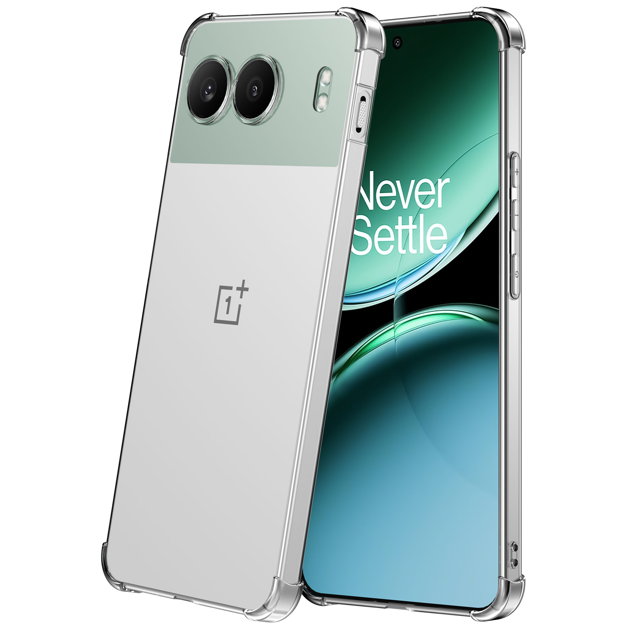 OnePlus Nord 4 telefoonhoesje transparant met stootrand (1)