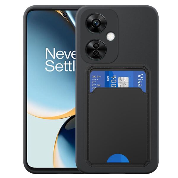 OnePlus Nord N30 telefoonhoesje siliconen zwart_met pasjeshouder zwart TPU