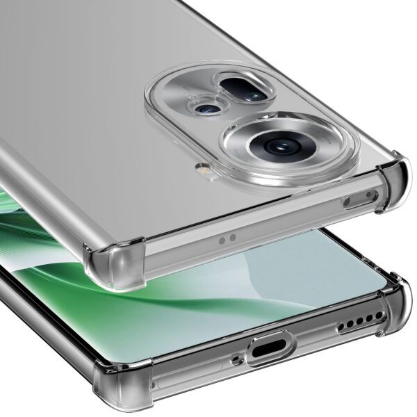 Oppo Reno 11 telefoonhoesje transparant met stootrand (5)