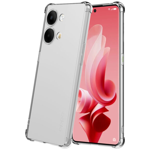 Oppo Reno 9 telefoonhoesje transparant met stootrand (1)