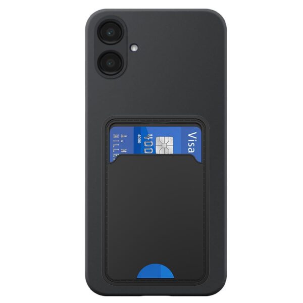 Samsung Galaxy A06 telefoonhoesje siliconen zwart (2)_met pasjeshouder zwart TPU (2)