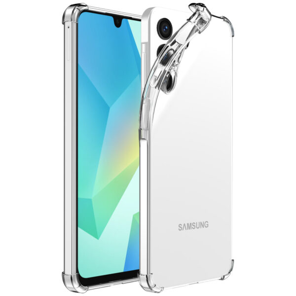 Samsung Galaxy A16 siliconen telefoonhoesje met stootrand transparant (1)