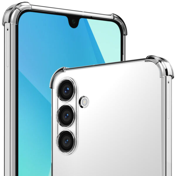 Samsung Galaxy A16 siliconen telefoonhoesje met stootrand transparant (3)