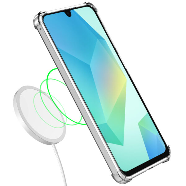 Samsung Galaxy A16 siliconen telefoonhoesje met stootrand transparant (4)