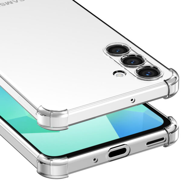 Samsung Galaxy A16 siliconen telefoonhoesje met stootrand transparant (5)