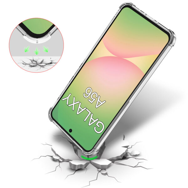 Samsung Galaxy A56 telefoonhoesje met pasjeshouder transparant (5)