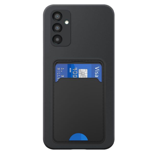 Samsung Galaxy M23 telefoonhoesje siliconen zwart (2)_met pasjeshouder zwart TPU (2)