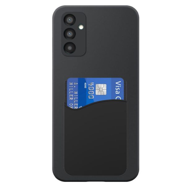 Samsung Galaxy M23 telefoonhoesje siliconen zwart (2)_met pasjeshouder zwart siliconen (2)