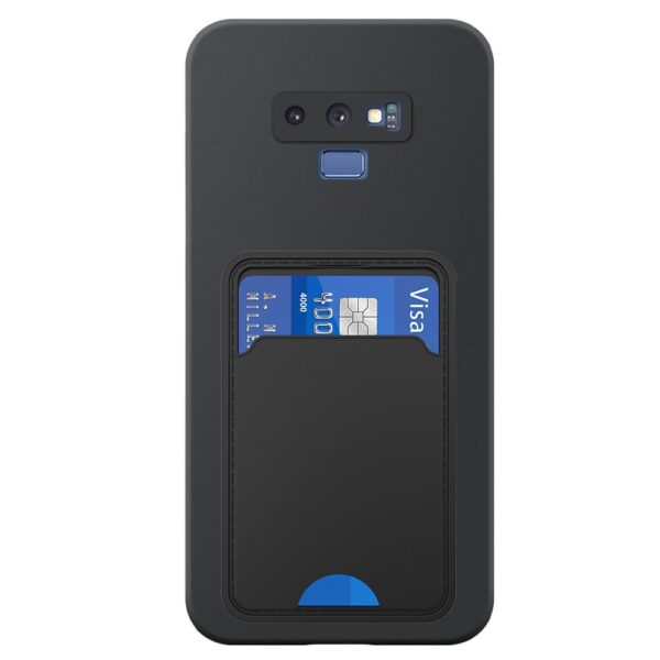 Samsung Galaxy NOTE 9 telefoonhoesje siliconen zwart (2)_met pasjeshouder zwart TPU (2)