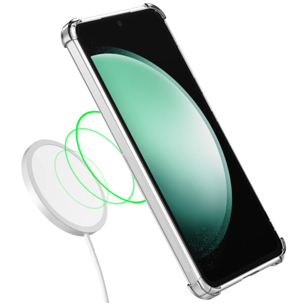 Samsung Galaxy S23 FE telefoonhoesje met pasjeshouder en stootrand transparant (3)