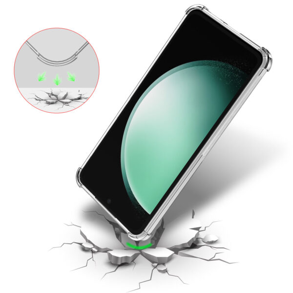 Samsung Galaxy S23 FE telefoonhoesje met pasjeshouder en stootrand transparant (5)