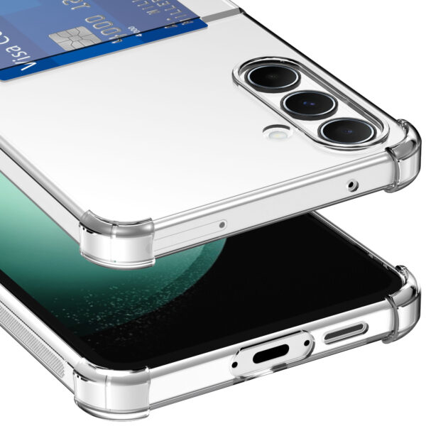 Samsung Galaxy S23 FE telefoonhoesje met pasjeshouder en stootrand transparant (6)