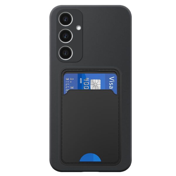 Samsung Galaxy S23 FE telefoonhoesje siliconen zwart (2)_met pasjeshouder zwart TPU (2)