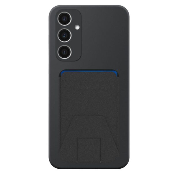 Samsung Galaxy S23 FE telefoonhoesje siliconen zwart (2)_met verstelbare leren pasjeshouder