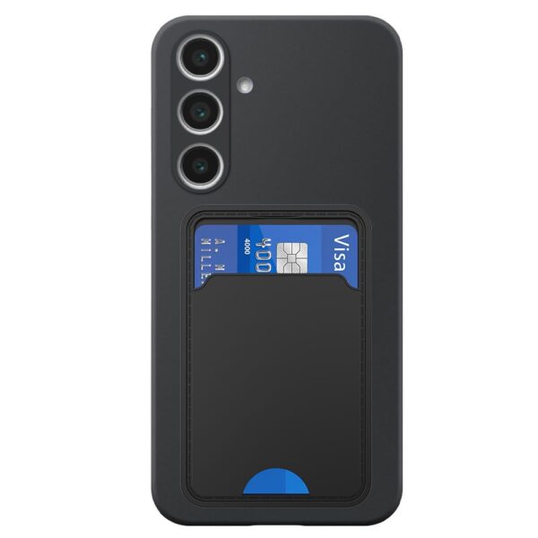 Samsung Galaxy S24 FE telefoonhoesje siliconen zwart (2)_met pasjeshouder zwart TPU (2)