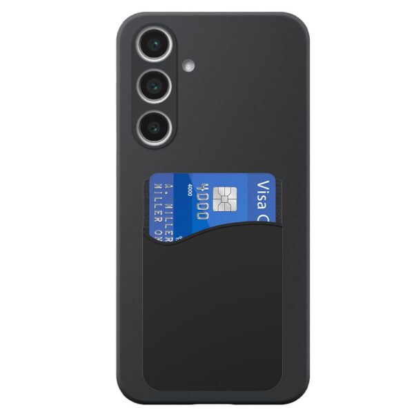 Samsung Galaxy S24 FE telefoonhoesje siliconen zwart (2)_met pasjeshouder zwart siliconen (2)