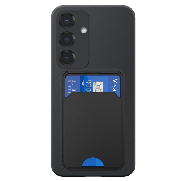 Samsung Galaxy S25 Plus telefoonhoesje siliconen zwart (2)_met pasjeshouder zwart TPU (2)