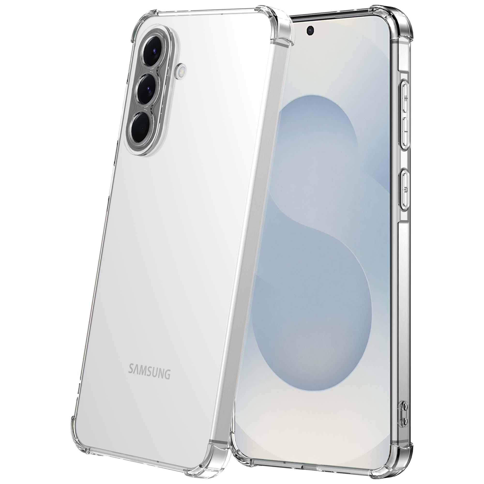 Samsung Galaxy S25 Plus_Telefoonhoesje transparant met stootrand Smartphonica (2)