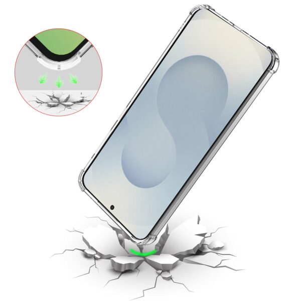 Samsung Galaxy S25 Plus_Telefoonhoesje transparant met stootrand Smartphonica (7)