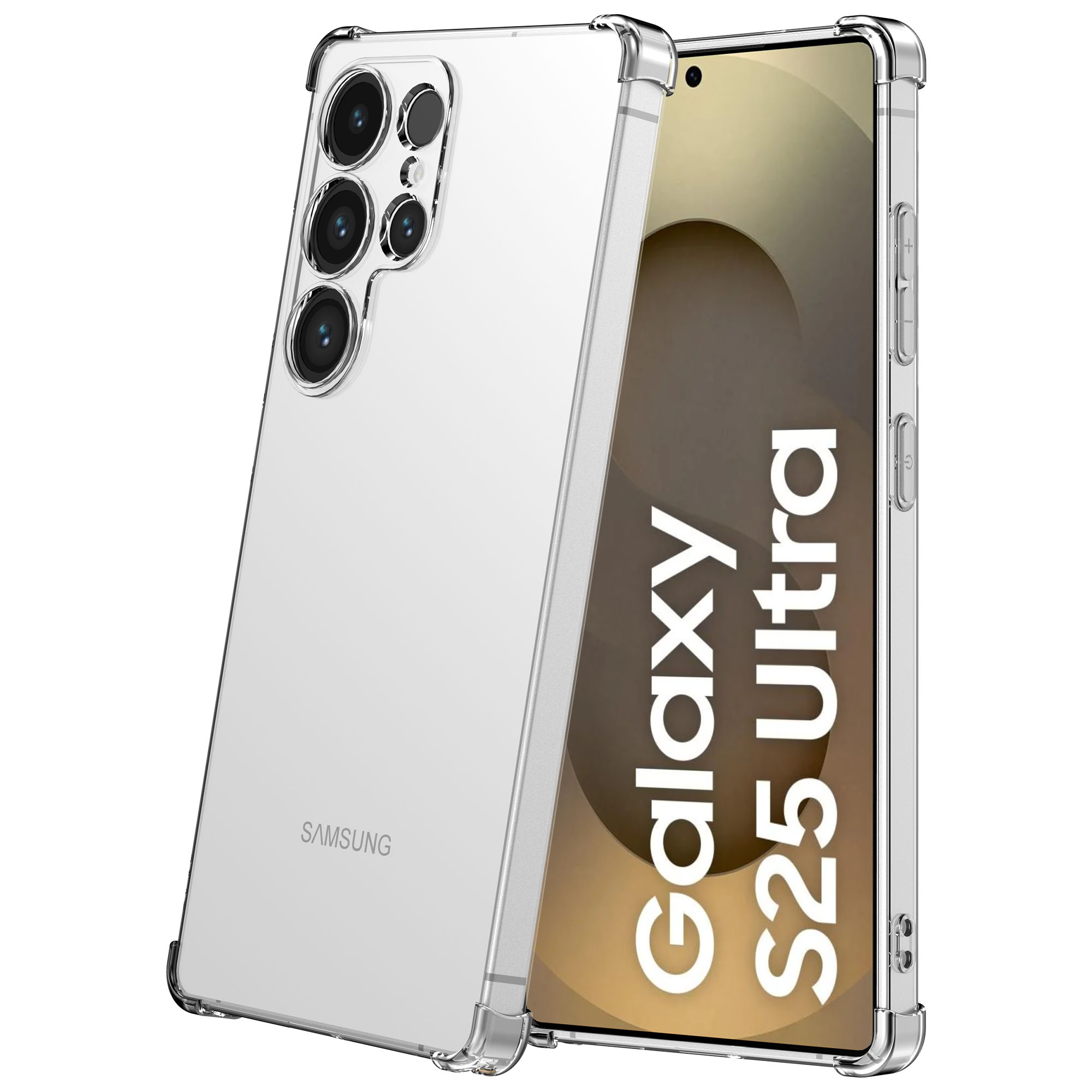 Samsung Galaxy S25 Ultra Telefoonhoesje Transparant met Bumper (2)