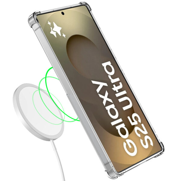 Samsung Galaxy S25 Ultra telefoonhoesje met pasjeshouder transparant (3)
