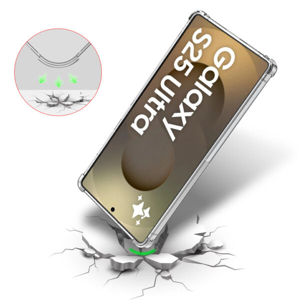 Samsung Galaxy S25 Ultra telefoonhoesje met pasjeshouder transparant (5)